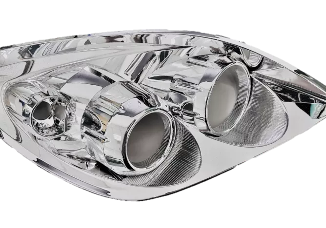 Headlight housing after electroplating